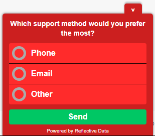 Custom Color Scheme On-Site Poll