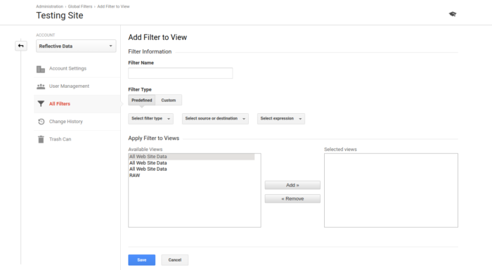 Google Analytics Filter Wizard